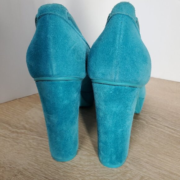 Sperry Top-Sider Jeffrey Womens Suede Heels Turquoise - Picture 6 of 9